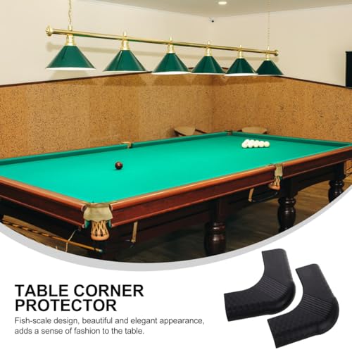 Image of Outanaya Pool Table Corner Protector Covers 2 Pack Billiard Table Corner Guard Bumpers Decorative Guards for Pool Edge Safety 5.11 X 5.11 X 0.78 in