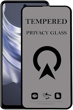 Tecno Spark 20 Pro ile Uyumlu Tam Kaplayan Privacy Hayalet Temperli Ekran Koruycu Cam