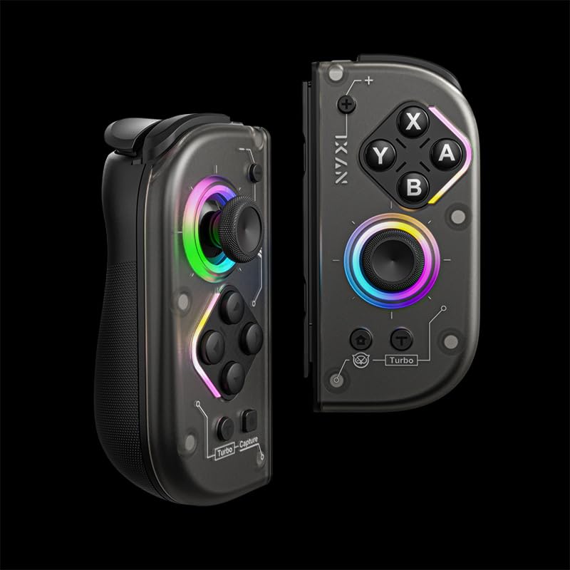 NYXI Hyperion 2 Wireless Switch Controller, Hall-Effekt-Joystick, Mechanische Mikroschalter-Tasten, RGB-Beleuchtung, 6-Achsen-Gyroskop, Turbo, Vibration, Programmierbare Tasten für Switch