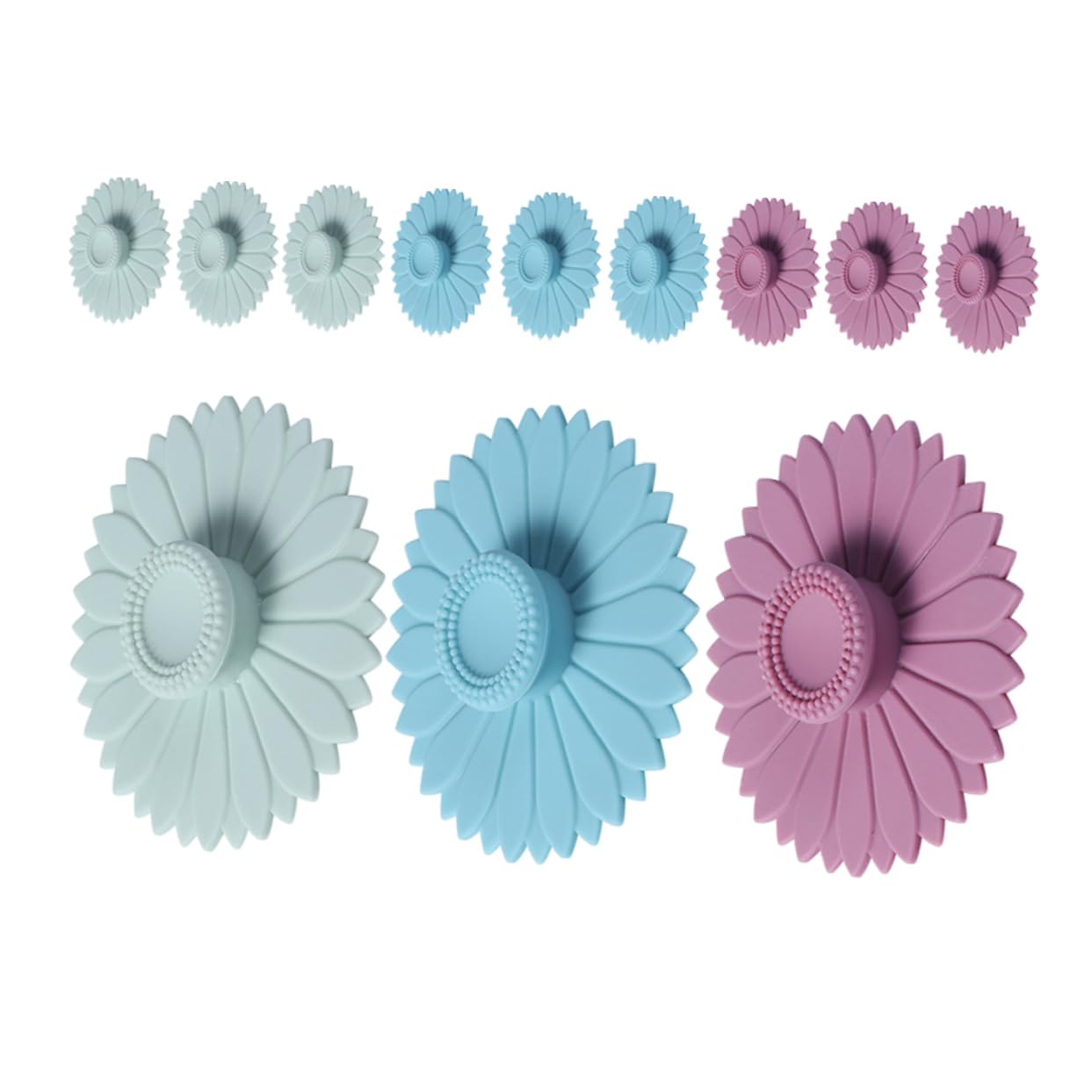 Mobestech Coperchi in Silicone a Forma di Petali di Girasole 12 Pezzi Resistente al Calore e Facile da Pulire per Tazze di Ceramica e Caffè per Uso Quotidiano