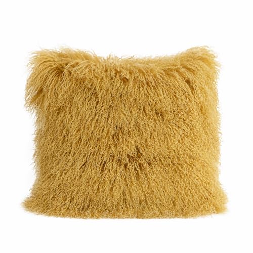 MOOX Mongolian Lamb Fur Pillow Covers 20x20