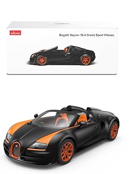RASTAR 1/18 Diecast Model Car Bugatti Grand Sport Vitesse Collectible 43900 | Officially Licensed, Ideal Gift, Rich Detail, Openable Doors & Hood, Zinc Alloy, Smooth Rolling Wheels, Play & Display