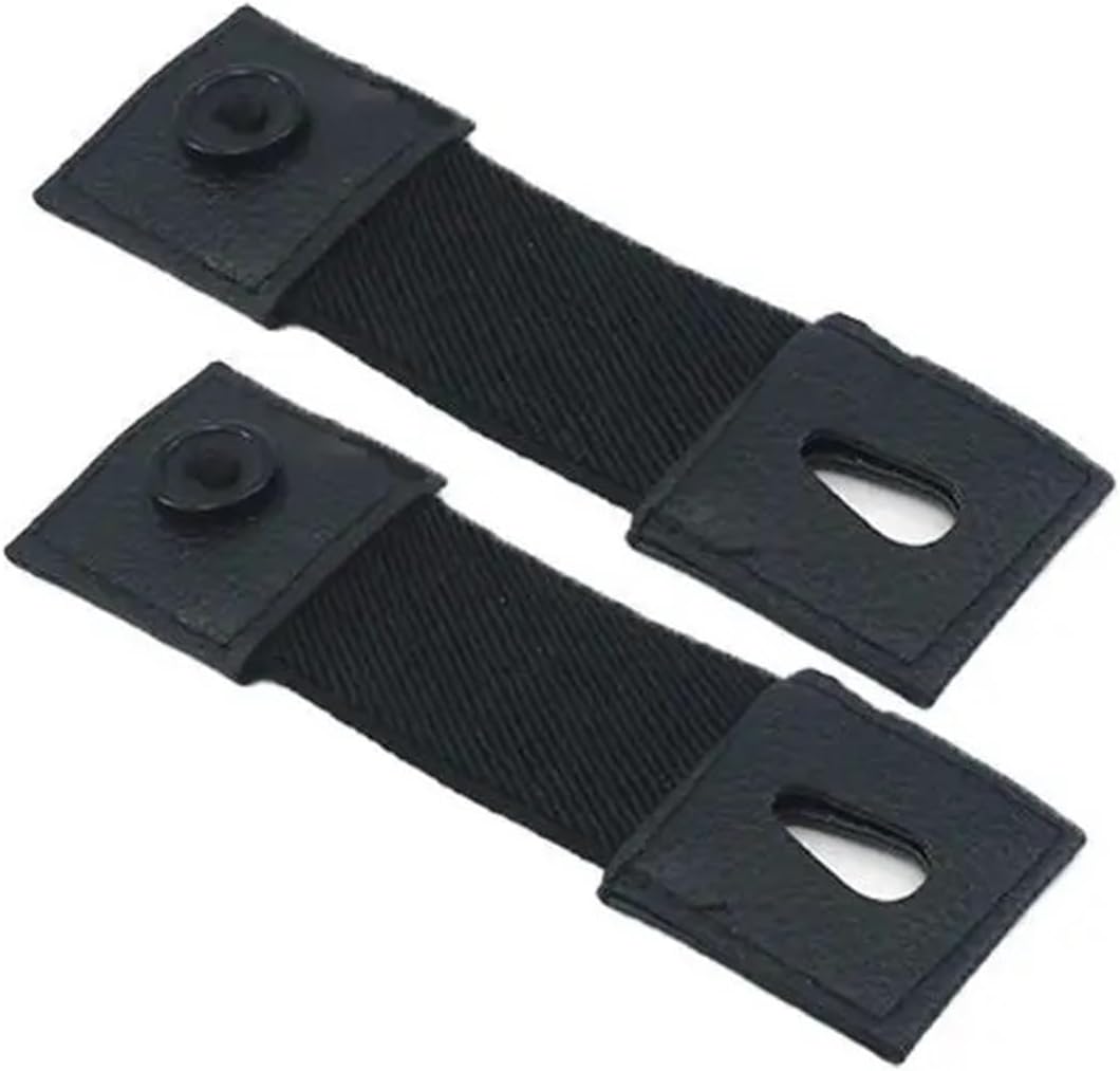 Sleeve Garters 5pairs Multi Use Extenders Elastic Extended Buttons Clothes Fastener Trousers Pants Jeans Waist Belt Shirt Extension Snap(Black)