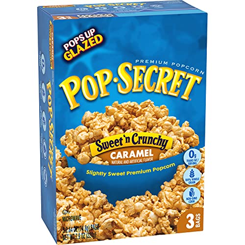 Pop Secret Popcorn, Sweet 'N Crunchy Caramel Microwave Popcorn, 2.64 Oz Bags, 3 Count, Pack Of 6 #TOP2