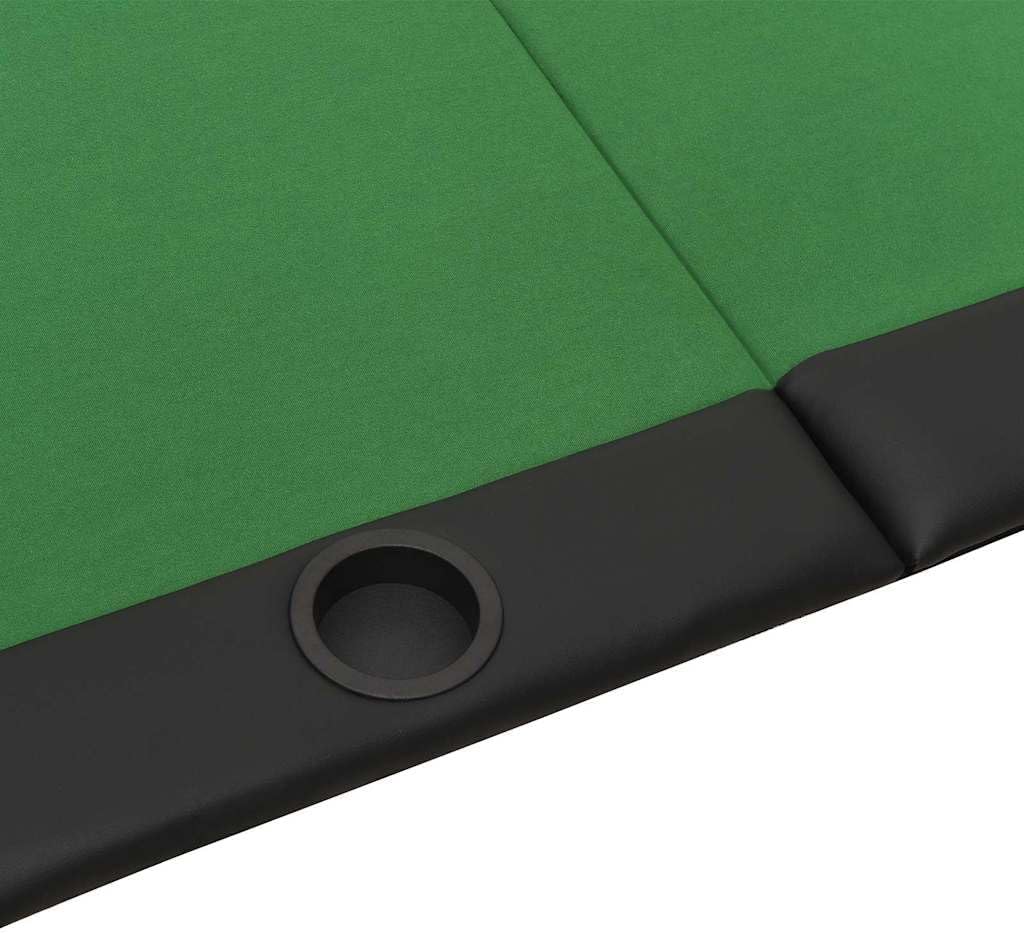 10 Player Foldable Poker Table, Oval Casino Card Game Table with Cup Holders, Professional Felt Gaming Table for Game Room, 81.5 x 41.7 Inch