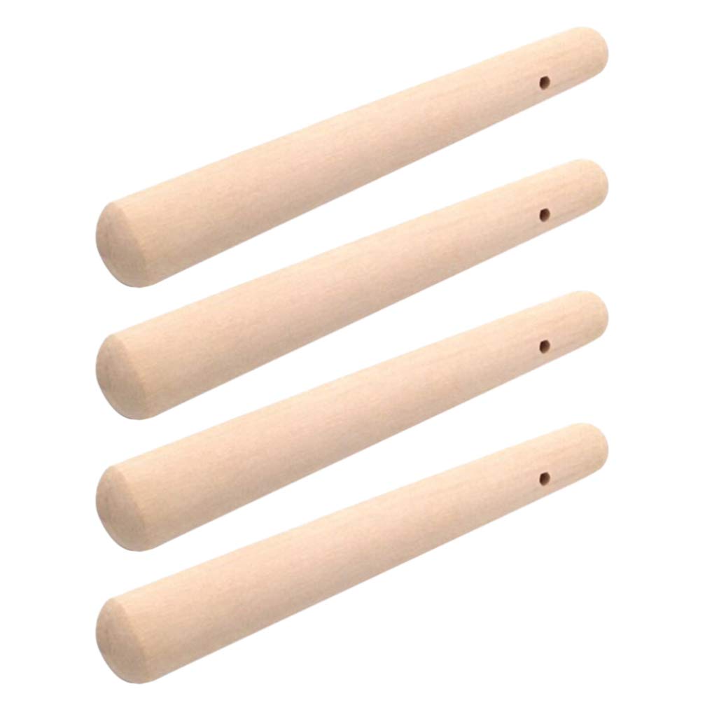 4 PCS Wooden Muddler Drink Cocktail Mojito, Wood Pestle Grinding Rod Wood Cocktail Muddler for Toddlers, Muddler Bar Tool, Wood Muddler for Bar Drink for Food (15cm)
