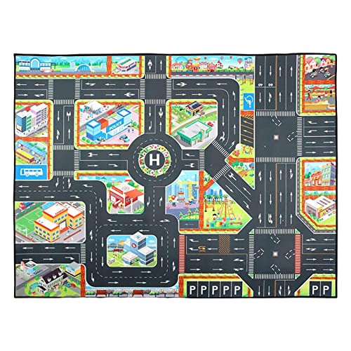 predolo Kinderstraßen-Abenteuer: Interaktiver Spielteppich für das Spielzimmer, Stil E