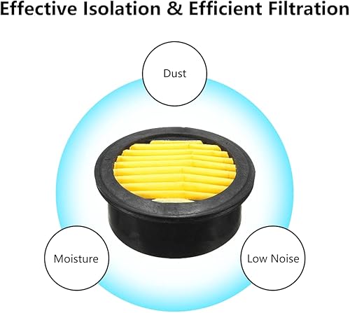 Miniatura 4 de Watris Veiyi Filtro de admisión del compresor de aire, piezas de filtros de compresor de aire de metal G1/2 de 0.787 in, silenciador de compresor de