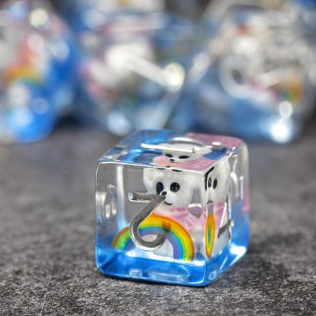 Miniatura 3 de Sage's Portal - Juego de dados de resina Animal Familiars DND, dados poliédricos para Dungeons and Dragons RPG, Pathfinder, Tabletop TTRPG (Oso de