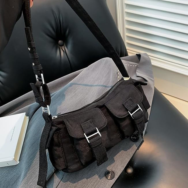 Small Casual Y2K Nylon Shoulder Bags Top Handle Women Purses And Handbags, Shoulder Bag Y2K Purse, Cute 90s Purse3