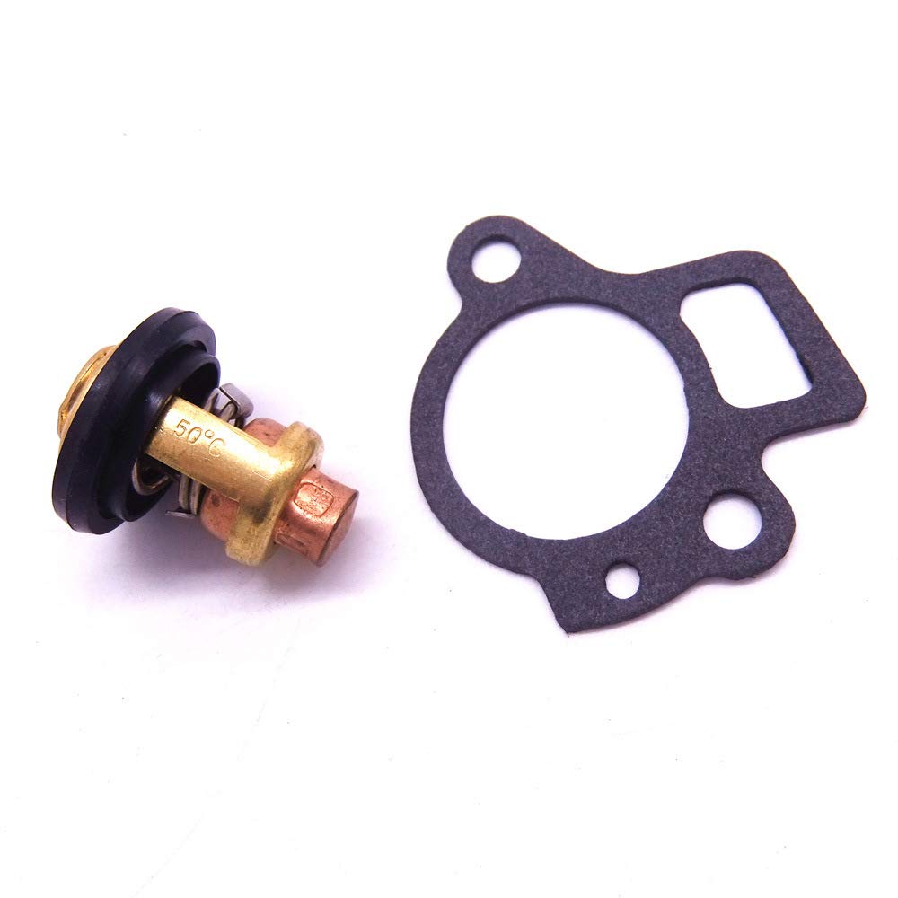 SouthMarine Boat Engine 6H3-12411-00 6H3-12411-10 6H3-12411-11 Thermostat and 62Y-12414-00 6H3-12414-A1 Gasket for Yamaha 2-Stroke 50G 60F 70B 50 60 70HP Outboard Motor