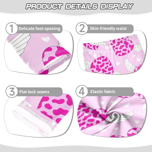 Spotted Heart Girls Leggings,Workout Leggings for Girls Toddler Athletic Legging Size for 3-10T3