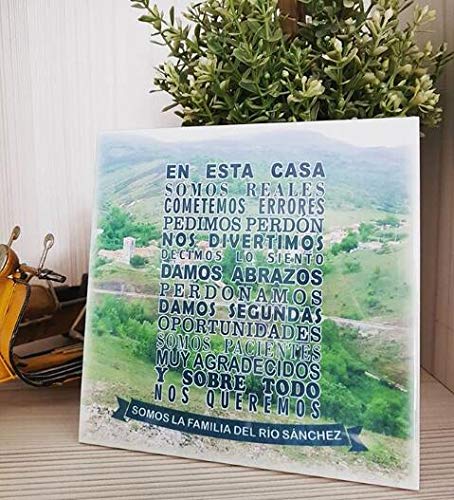 Azulejo personalizado con tu foto, imagen o texto. regalo super original (Cuadrado 20x20cm)