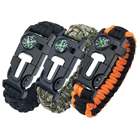 DIHAIMI Paracord Survival Bracelet (3 Pieces) Cover