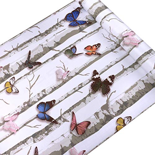 WOW Interiors PVC Peel and Stick, Self Adhesive Golden Flower Wallpaper, 200 x 45 cm, Multicolor (LF1034)