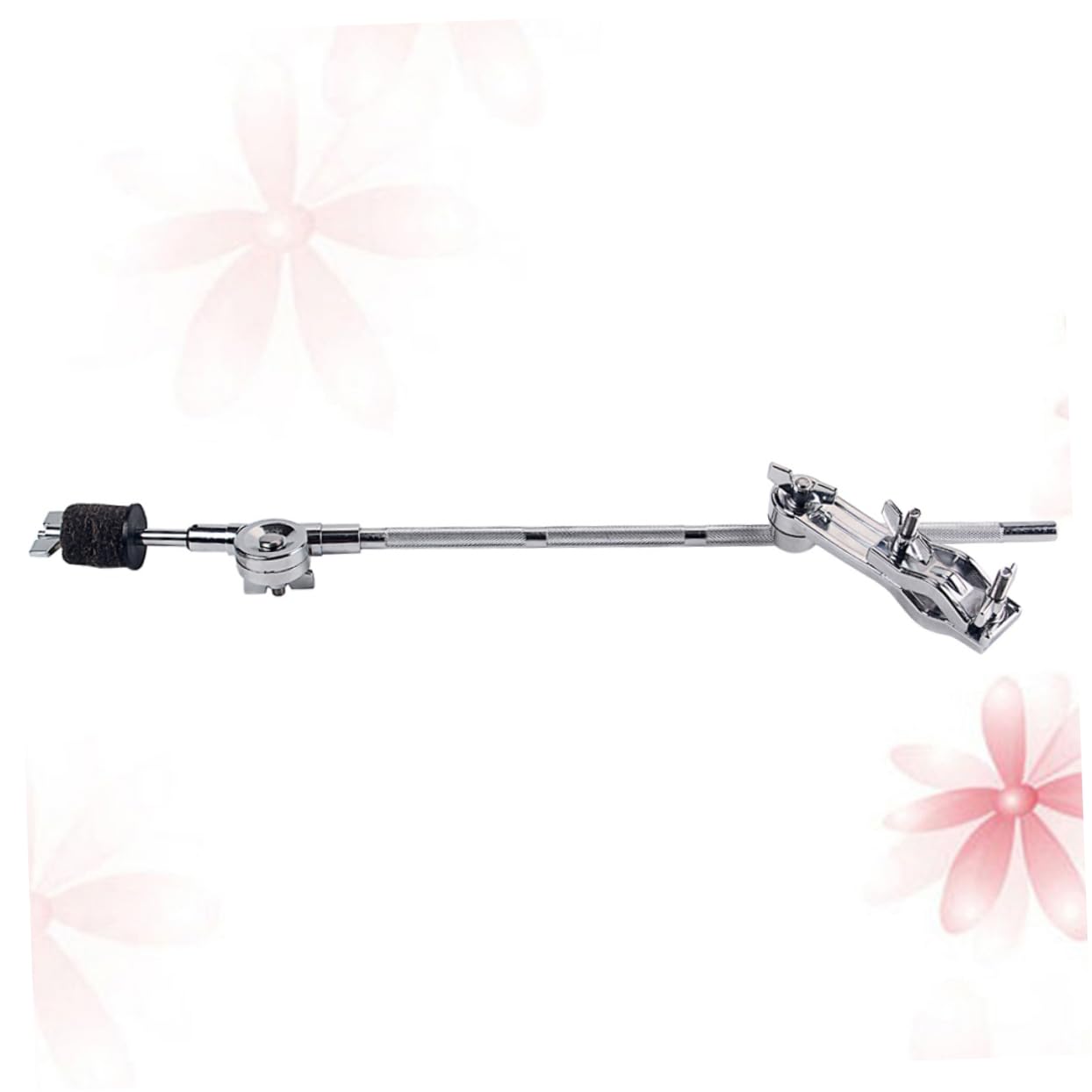 Yardwe Drum Extension Clamp Holder Percussion Replacement Clip for Drum Accessories Heavy Duty Mount Silver Finish for Enhancing Performance and Atmosphere