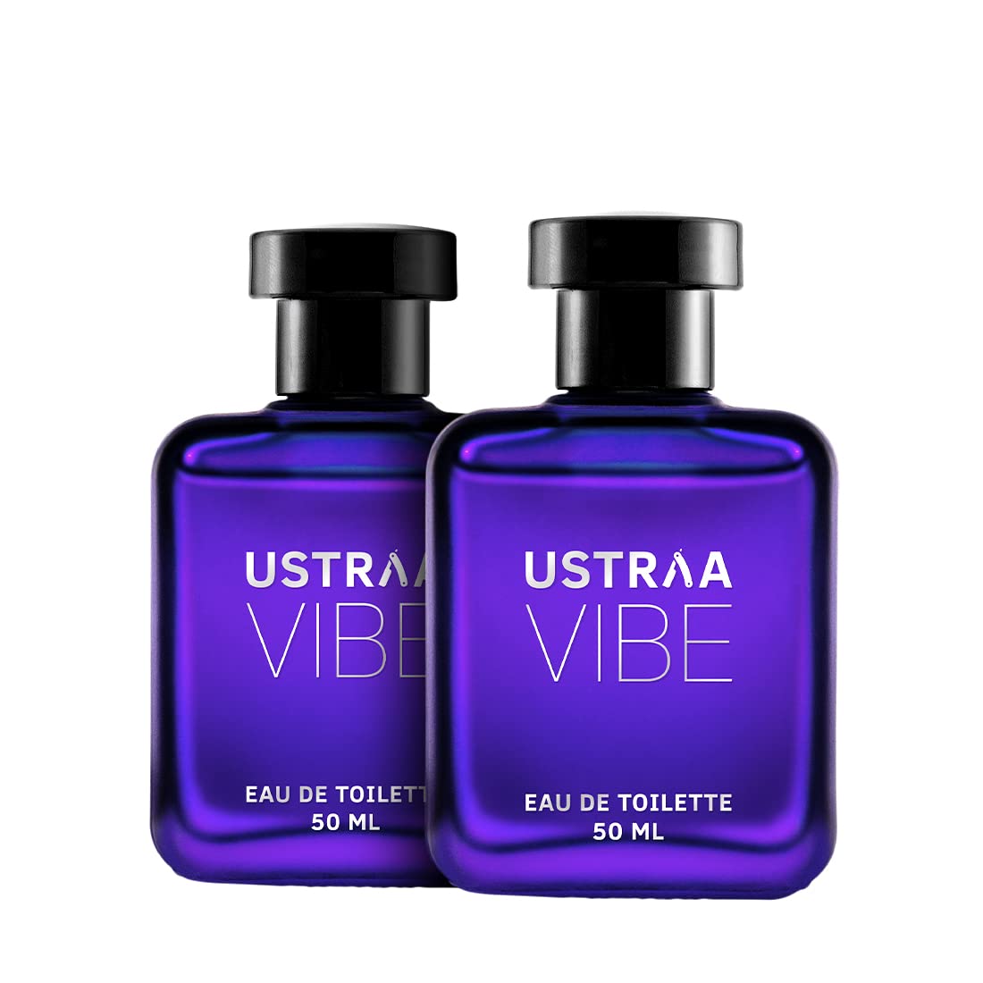 Ustraa Vibe EDT Perfume for Men, 2 x 50ml, Woody Citrus Fragrance