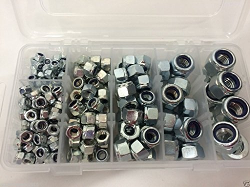 Image of 237 PCS Hexagon Nyloc Locking Nut Set M4~M12 Assortment High Vibration