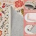 Puremy Schmutzfangmatte Innen, Waschbarer Fussmatte, Blumenmuster, Vintage Teppiche, Niedriger Flor, rutschfest, Weiche, Eingangstürmatte für Flur Eingangsbereich Küche, 66x100cm, Beige