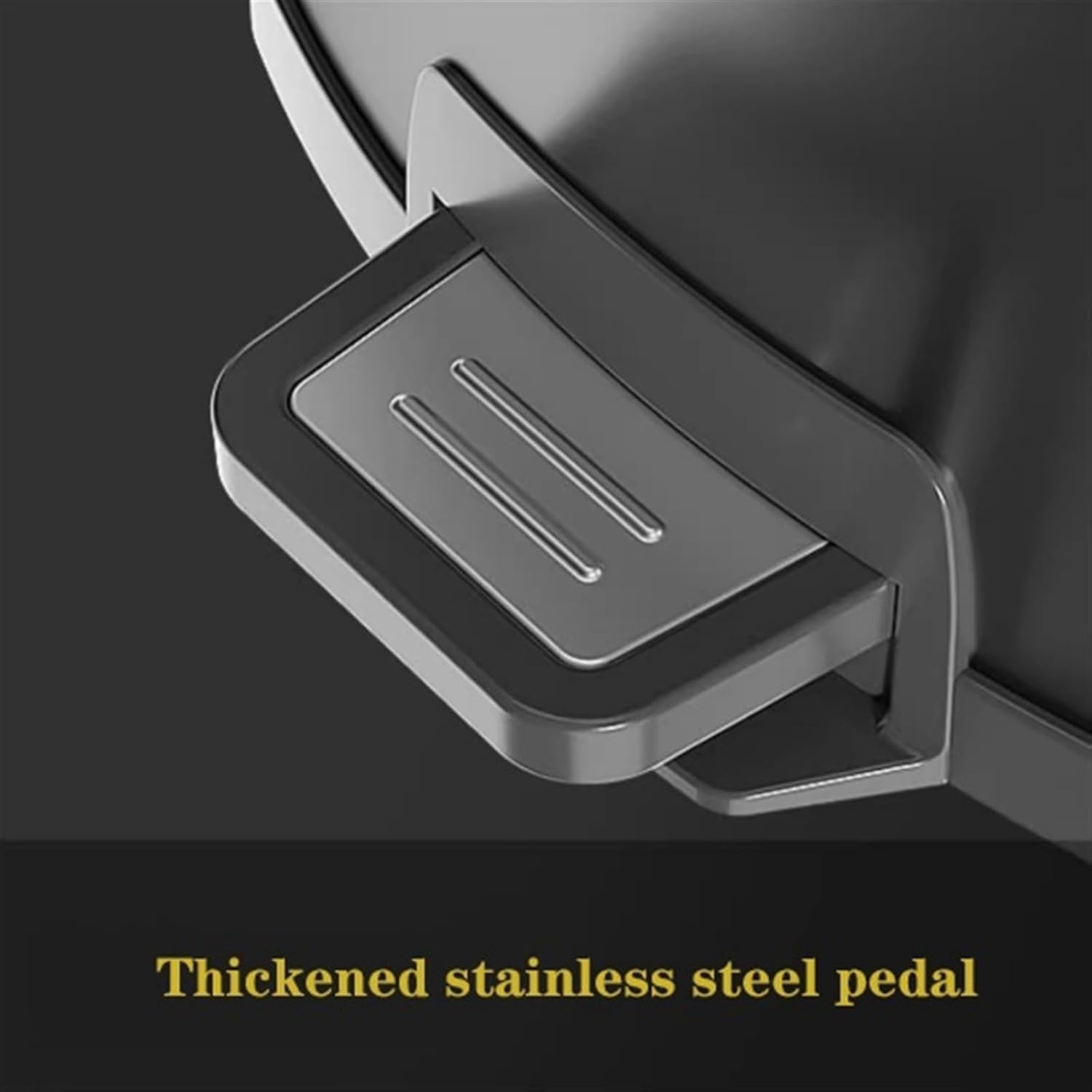 Trash Can Stainless Steel Step with Lid, Soft-Close Kitchen Garbage Bin with Foot Pedal, Handle and Removable(Black,13L)