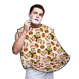 Beard Bib Apron Hair Catcher for Men - Burger Beard Hair Catcher for Sink Non-Stick Cape for Shaving For Grooming Mens Accessories with 2 Suction Cups