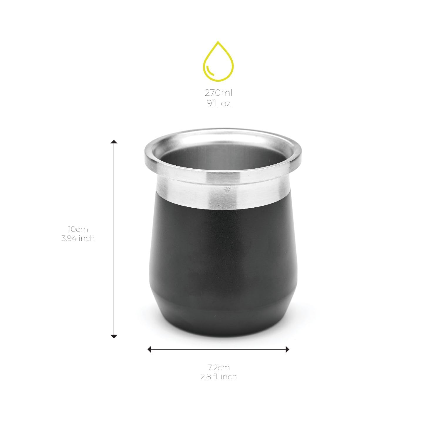 BALIBETOV Complete Yerba Mate Set - Moderne Mate-Kalebas, Thermoskan, Bombilla en Reinigingsborstel Inbegrepen - Alle Premiumkwaliteit 304 18/8 Roestvrij Staal (Gouden marmer