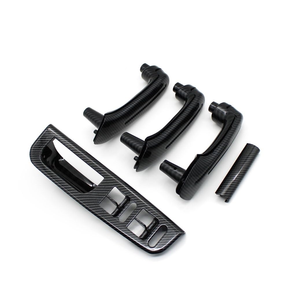 WIJHJET for VW for Bora for Golf 4 MK4 for Jetta 1999-2004 RHD Car Interior Front Rear Left Right Door Pull Handle Set Car Interior Door Handle(Carbon Fiber 8PCS)