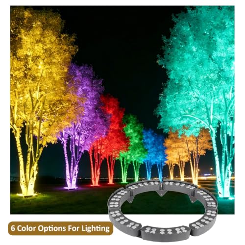 Luz de árbol de anillo LED impermeable IP65 para solucionar sombras en jardines 6