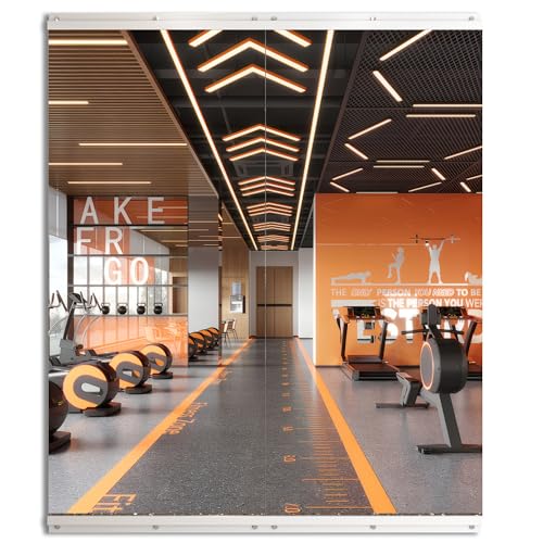 ROOMTEC Home Gym Mirror 60"x26"-2PCS Frameless Wall Mounted Fitness Mirror, Large Tempered Glass Full Length for Yoga, Dance Studio, Workout Room