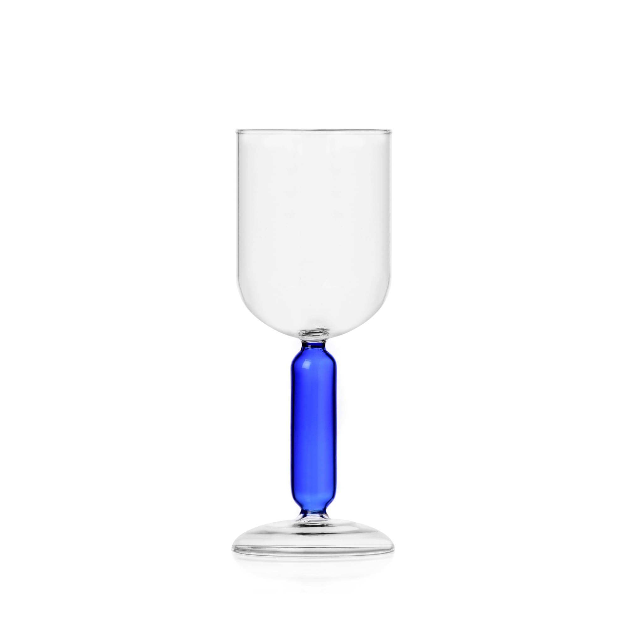 Ichendorf Milano Bloom Collection Goblet, 40 cl, Light Blue, Borosilicate Glass, Handmade