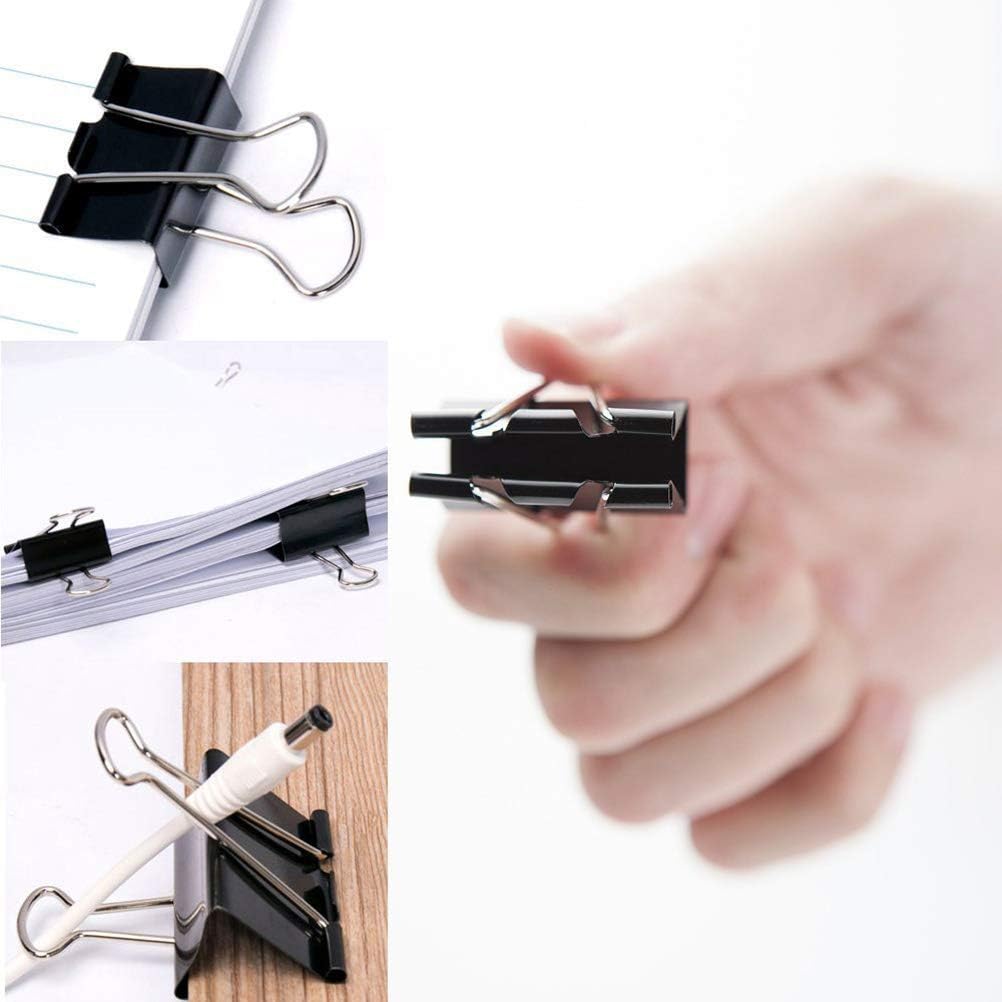 Metal Binder Clips Black Clip Paper Clamps Office Supplier 32mm Black 50pcs