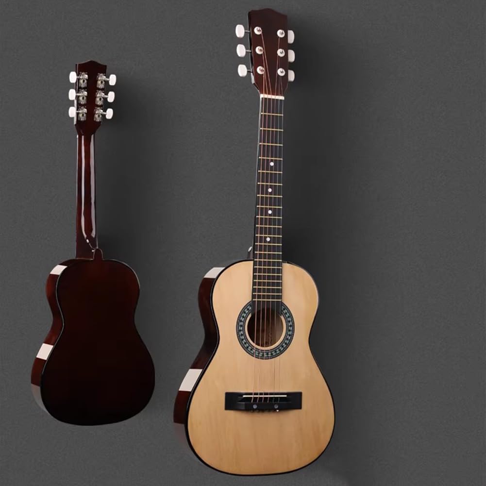 Chitarra acustica per principianti, set con custodia, tracolla, corde, plettri, capotasto, top in legno di tiglio