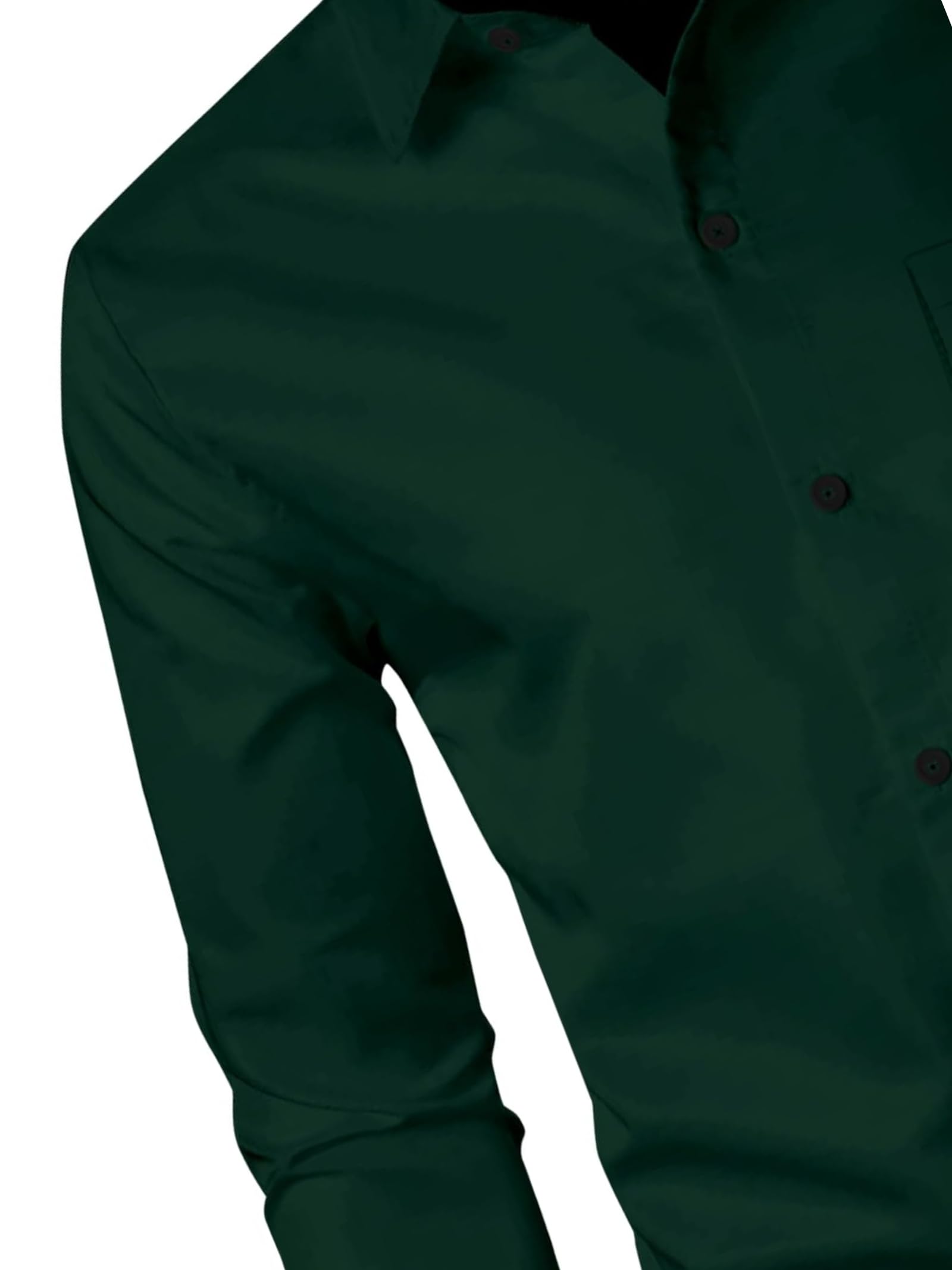 BABIRUSA Men's Cotton Blend Shirt with Solid Bottom Down Long Sleeve Spread Collared Neck Regular Fit and Standard Length | Shirt for Man | MINTGREEN-XL - Image 5 thumbnail