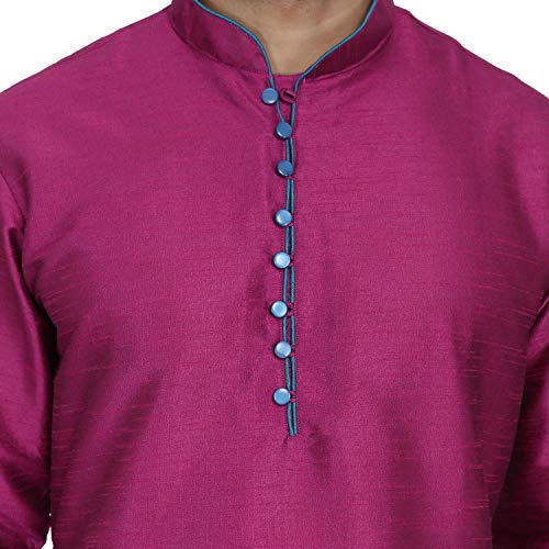 Ensemble pyjama homme ethnique de luxe noir et violet taille 38 - 6