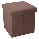 puff em fibra natural DISEÑO: El diseño de lino precioso y extremamente moderno en la parte exterioir y la suvae tela en la parte exterior de esta caja funcional confieren un look muy elegante. No importa el color que va a elijar, esta caja de almacenaje es una verdadera atracción!