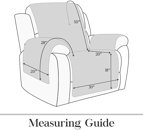 Miniatura 3 de TOMORO Funda reclinable antideslizante de gran tamaño, 100% impermeable, acolchada para silla reclinable, protector de muebles con bolsillos, funda