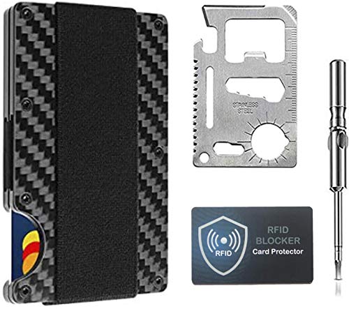 Carbon Fiber Slim Wallet | Front Pocket Wallet | Carbon Fiber Money Clip | Carbon Wallet | Credit Card Holder for Men | Metal Wallet