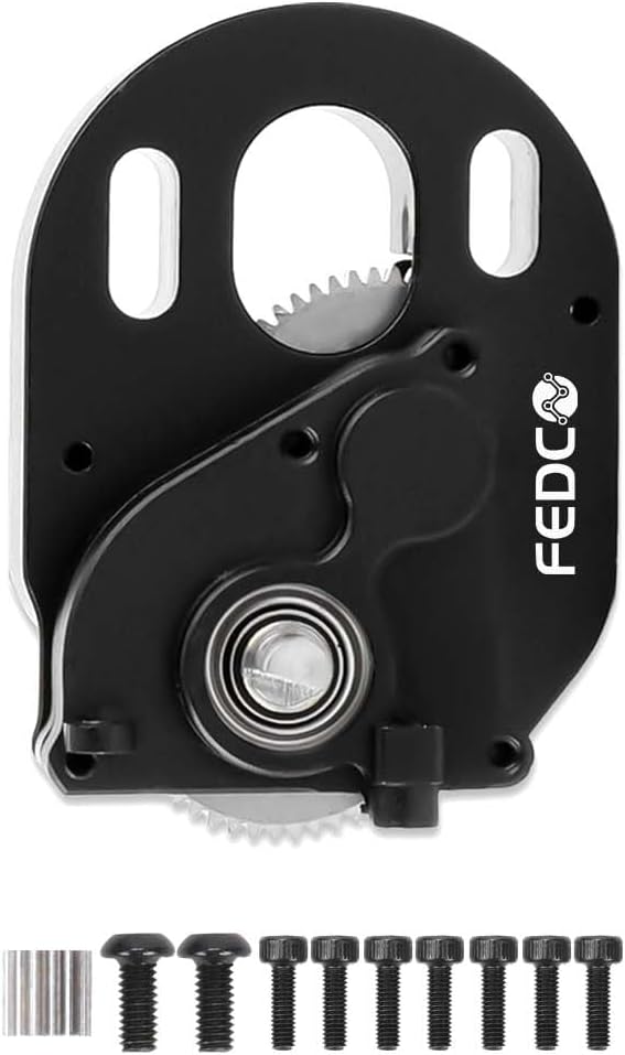 SCX24 Transmission Gearbox with Steel Gear for 370 Motor Complete Transmission Case for Axial SCX24 Upgrades 1/24 RC Crawler