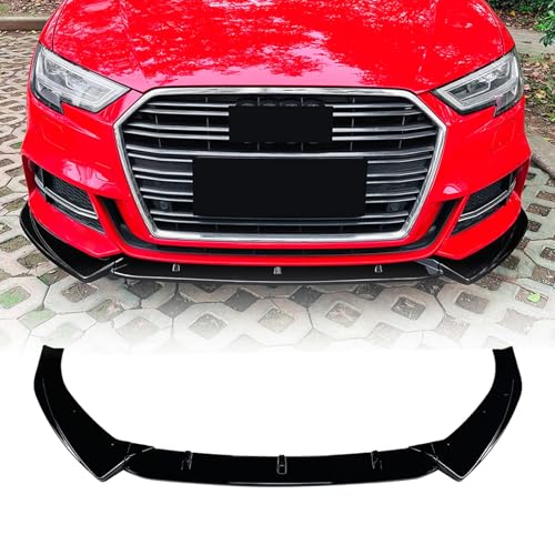 LISHAOWUDI Car Front Spoiler for Audi A3 S3 8V Sline 2017-2020, Front Bumper Lip Splitter Diffuser Lower Front Spoiler Car Styling Body Protection Fittings