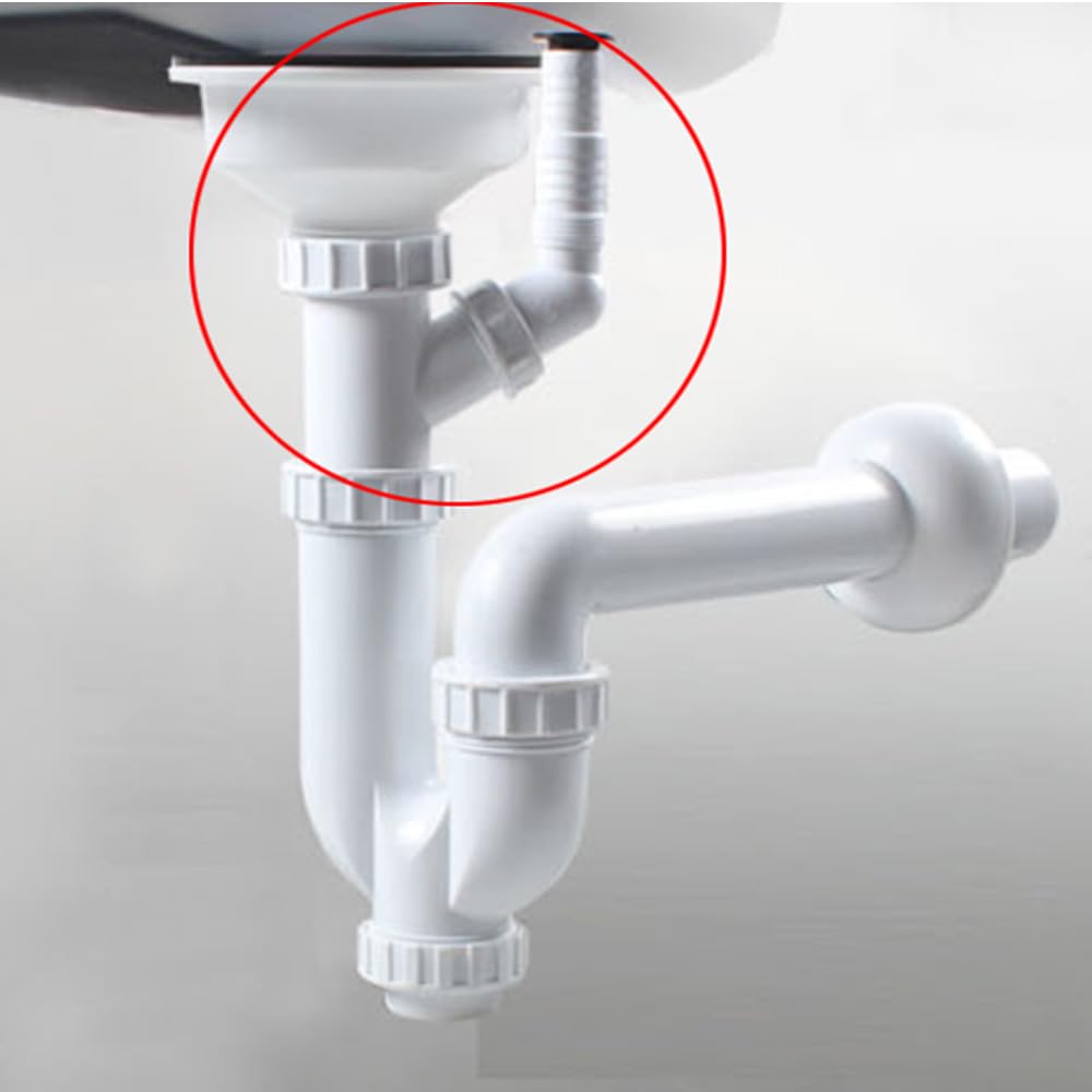 Adaptador de tubo de drenagem de pia de material PP G1-1/5.1 cm