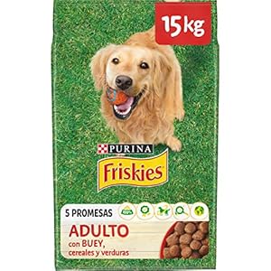 Purina Friskies Pienso para Perro Adulto Buey, Cereales y Verduras 15 Kg
