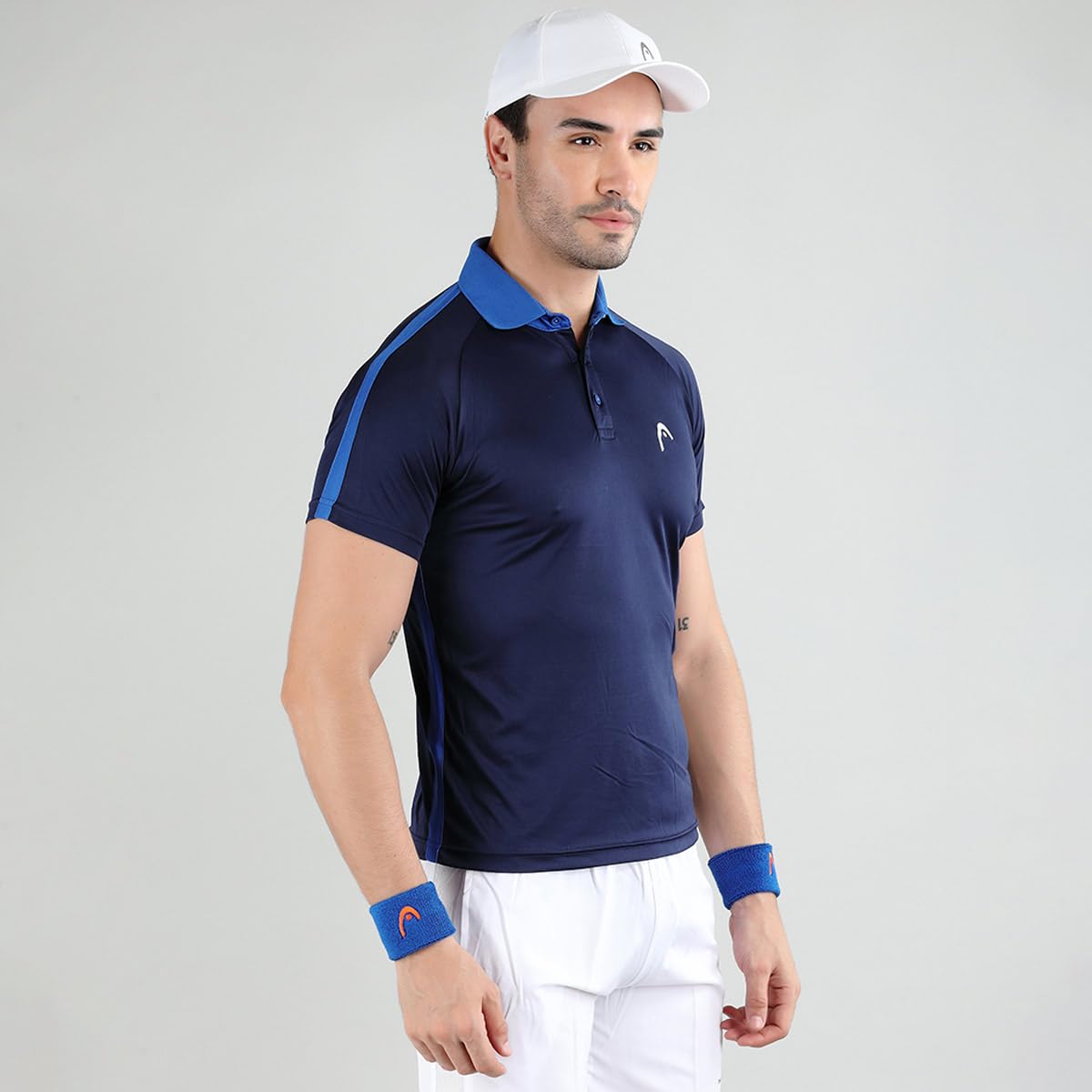 HEAD HCD-378 Polo Tshirt for Mens, Size-M, Color-Navy/Royal Blue - Image 3 thumbnail