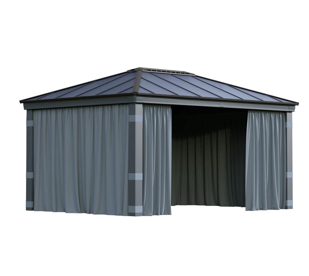 Palram Canopia Dallas 4900 Gartenpavillon-Vorhang-Set | Dunkelgrau