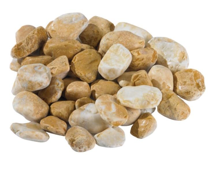 Giallo Siena Marmorsplitt 40-60 mm (25 kg) | Gelber Zierkies & Dekokies | Mediterrane Gartengestaltung, Teichbau & Beetabdeckung | Hochwertiger Naturstein Gelb-Ocker frostsicher
