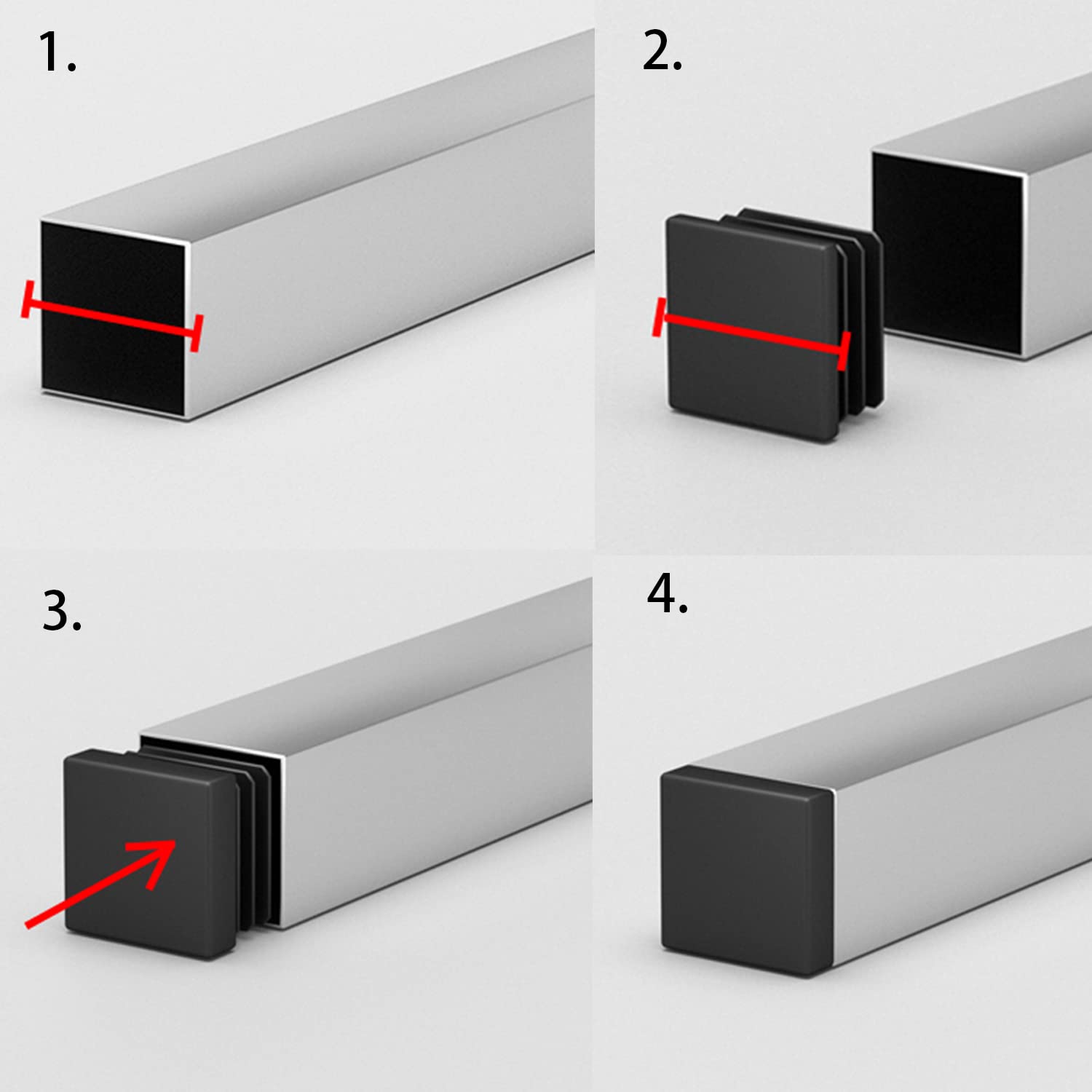 Tappi Lamellari Per Tubi 100x60 Mm - Confezione Da 10 Pezzi In Polietilene Resistente - Foto 5