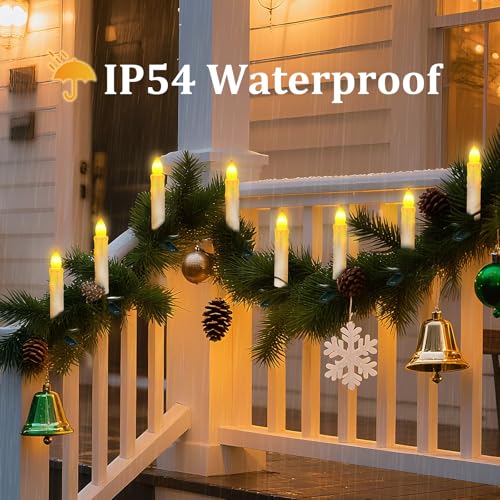 Ymenow 30pcs LED Christmas Tree Candles with Timer, Flameless Electric Fake Taper Candles Battery Operated with Remote Flickering for Indoor Outdoor Xmas Noel Christmas Home Table Decoration by Ymenow - Image 4