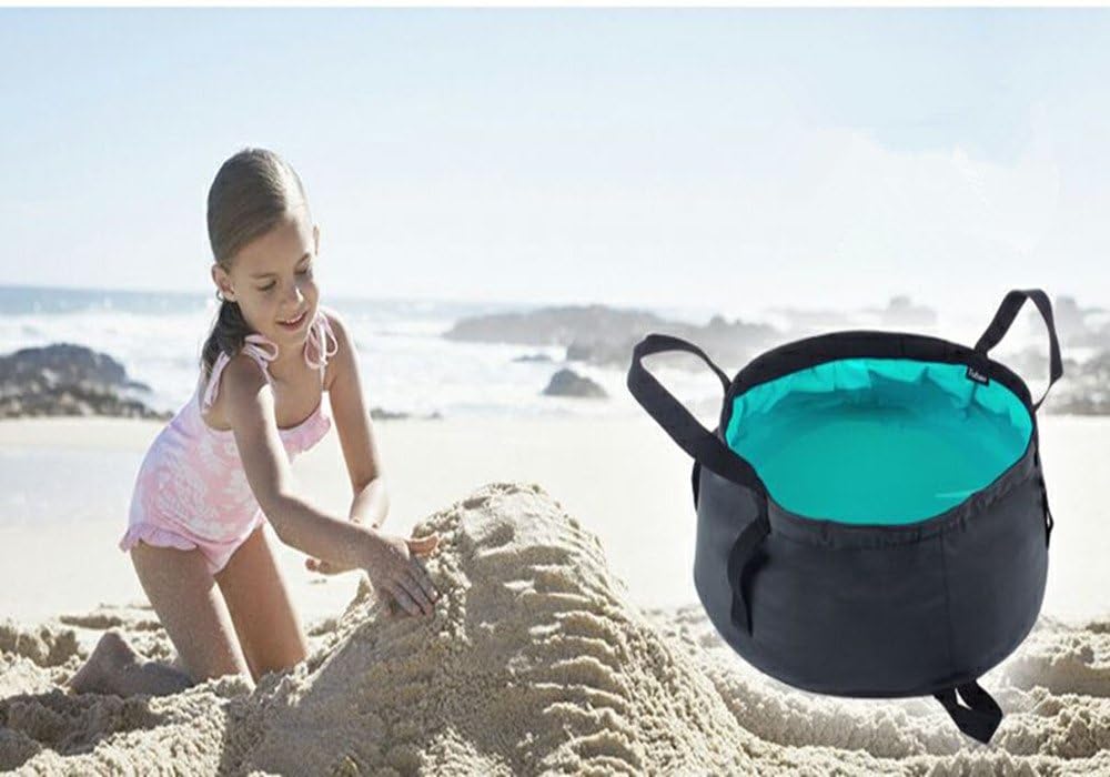 Bassin Pliant BJ-Shop 8.5L - Seau Lavage Portable Étanche, Sac Transport Inclus