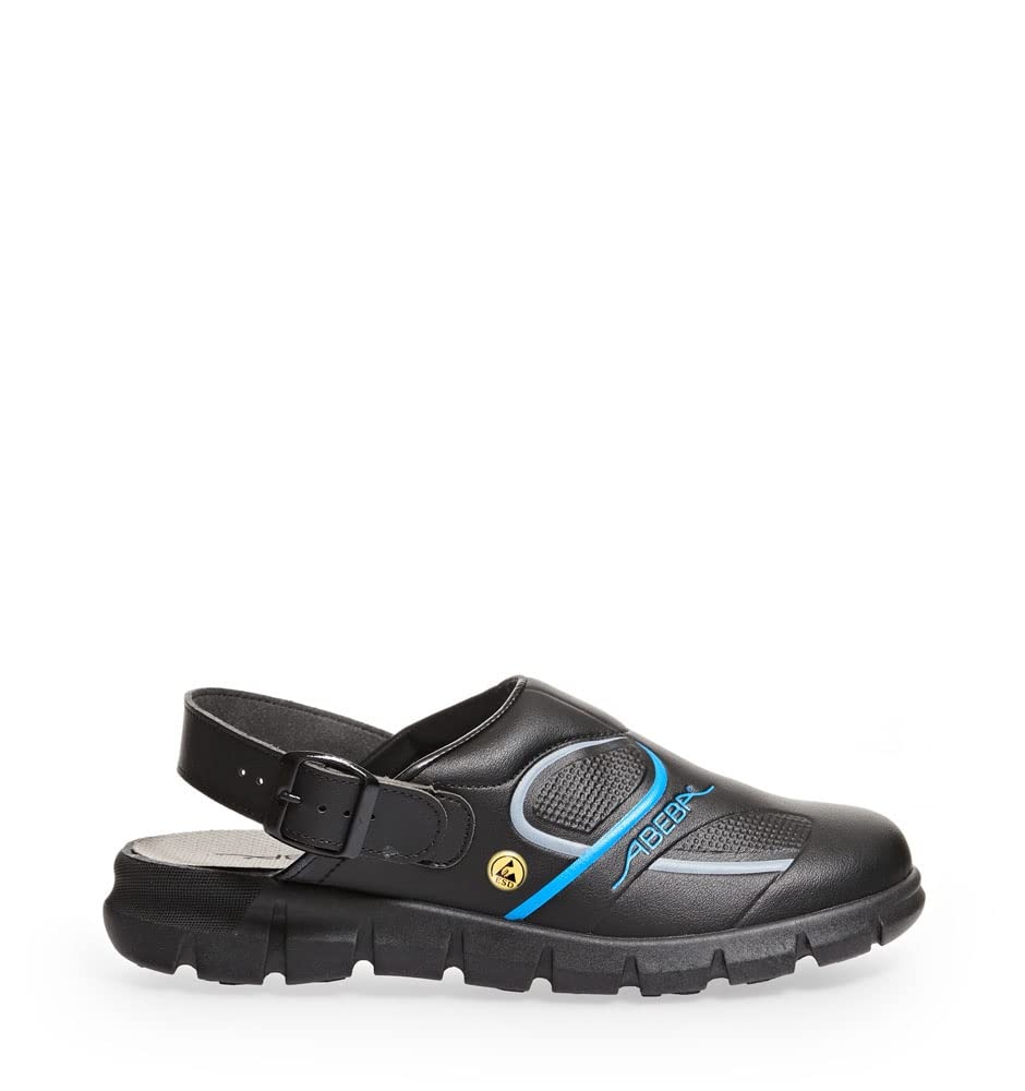 Abeba 37331-38 Size 38 "Dynamic" ESD-Occupational-Clog Shoe - Black/Blue