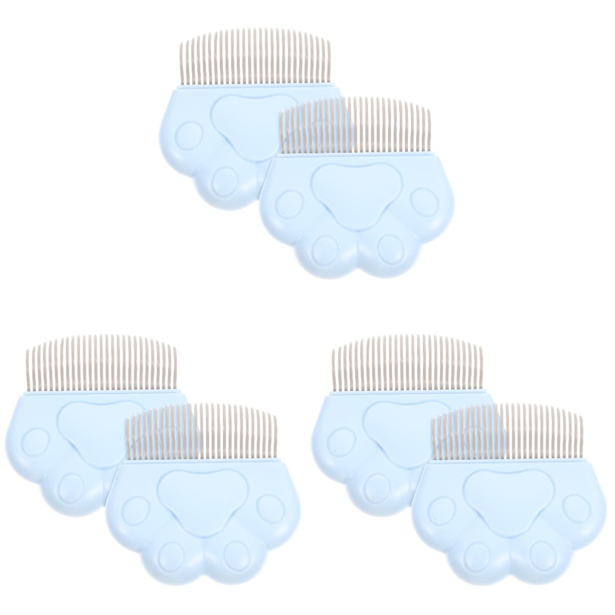 FRCOLOR 6piezas Peines Para Gatos y Perros Cepillos De Eliminación De Pelaje Herramienta De Cuidado Para Mascotas Diseño Para Desenredar y Limpiar Pelo Suelto
