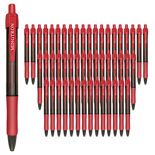 Bolígrafos Retráctiles Gel Tinta Roja Pack 50 miniatura 1
